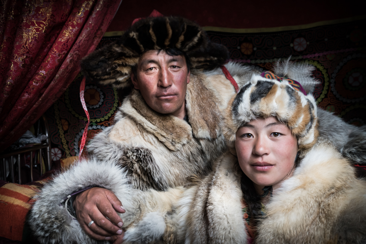Eagle Hunters, father and daughter