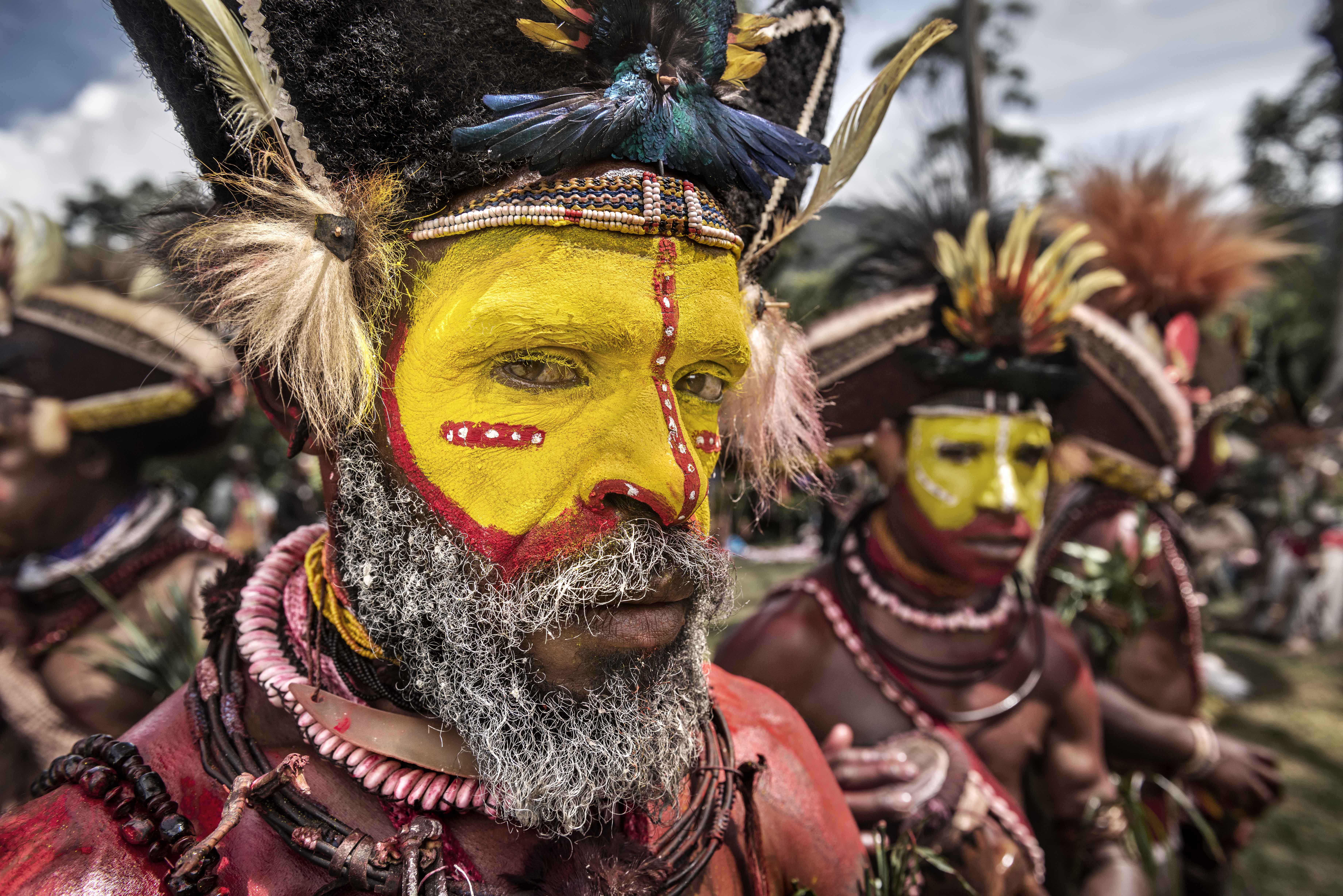 A man in a tribe in Guinea New Papua